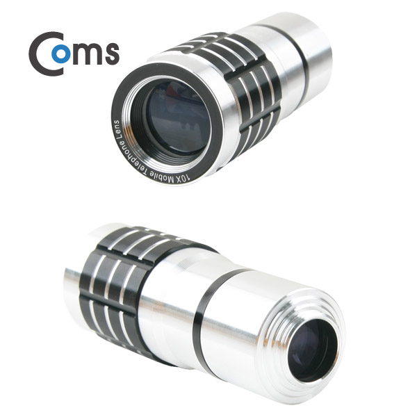 Coms 스마트폰 카메라 확대경(4 in 1), 10배줌 (10x)- Macro/피쉬아이/Wide/망원렌즈