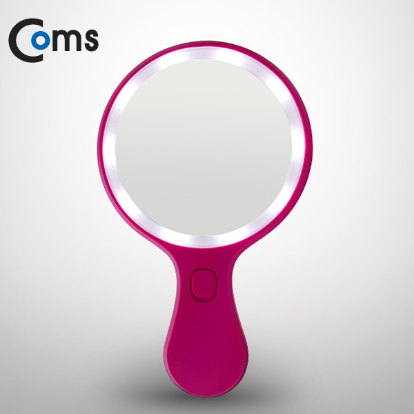 Coms 샤샤 LED 공주거울/손거울(충전식)