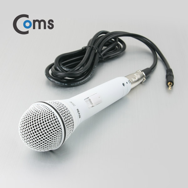 Coms 고감도 마이크 / 캐논-3.5mm 커넥터 / 화이트 / 케이블 2.4M