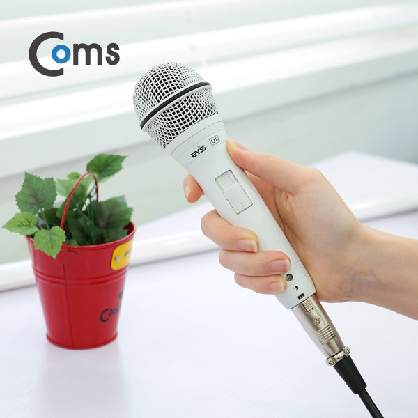 Coms 고감도 마이크 / 캐논-3.5mm 커넥터 / 화이트 / 케이블 2.4M