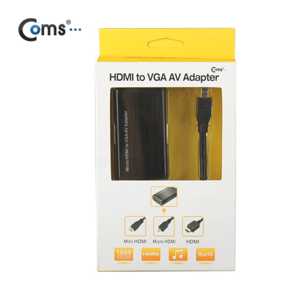 Coms HDMI 컨버터(Micro HDMI to VGA), 오디오 지원