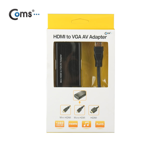 Coms HDMI 컨버터(Mini HDMI to VGA), 오디오 지원