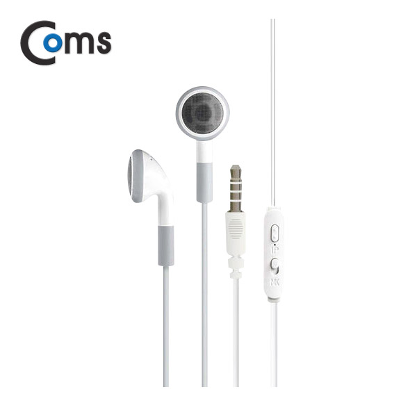Coms 이어폰 (M4+) 일반형 / White / 미국식, 유럽식 선택스위치