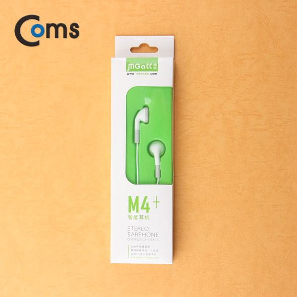 Coms 이어폰 (M4+) 일반형 / White / 미국식, 유럽식 선택스위치