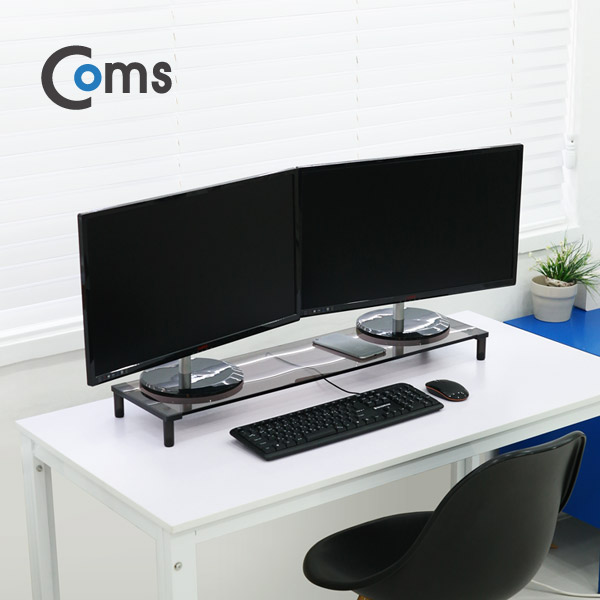 Coms 듀얼 모니터 스탠드(8T/브론즈)