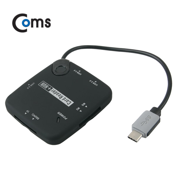 Coms USB 3.1 카드리더기(Type C), USB 3Port+SD/MicroSD/MS/M2