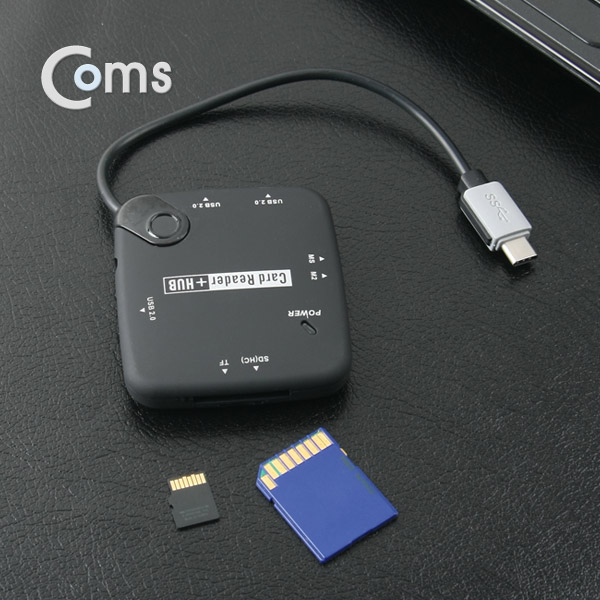 Coms USB 3.1 카드리더기(Type C), USB 3Port+SD/MicroSD/MS/M2