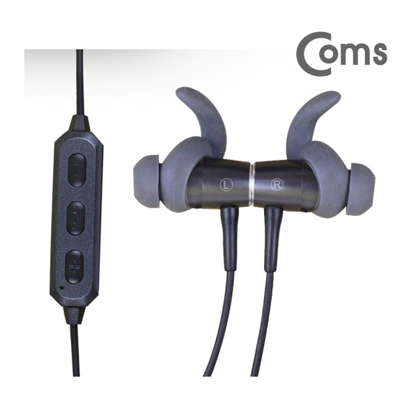 Coms 스위스 투가르투 스테레오 블루투스 이어폰 / 블랙/Stereo