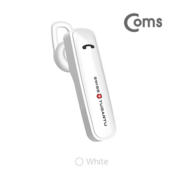 Coms 스위스 투가르투 블루투스 모노 이어셋 / v4.1+EDR / 화이트/Mono