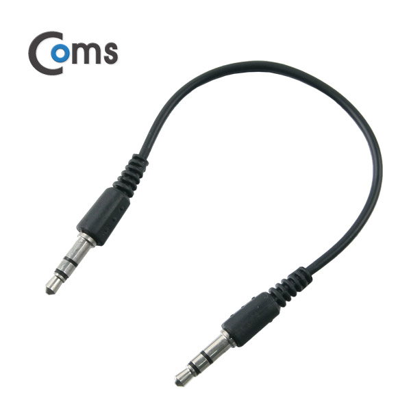 Coms 스테레오 케이블 (3.5 M/M), 15cm/Black/Stereo