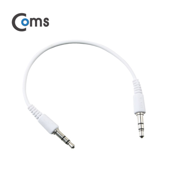 Coms 스테레오 케이블 (3.5 M/M), 15cm/White/Stereo