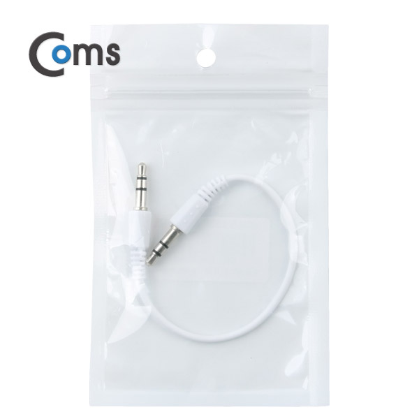 Coms 스테레오 케이블 (3.5 M/M), 15cm/White/Stereo