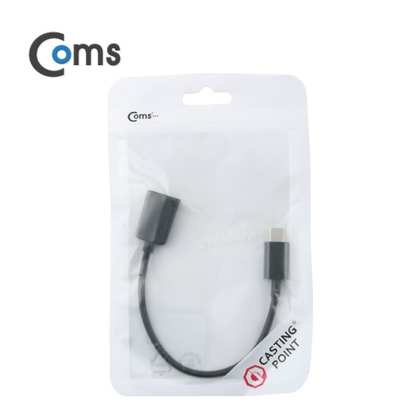 Coms  USB 3.1 젠더(Type C), USB 3.0 A(F) - 20cm/Black, Type C(M)/3.0 A(F)