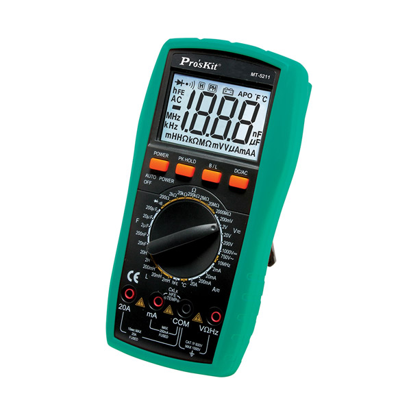 PROKIT 디지털 테스터, 코일(유도계수)/콘덴서 용량/저항 테스트