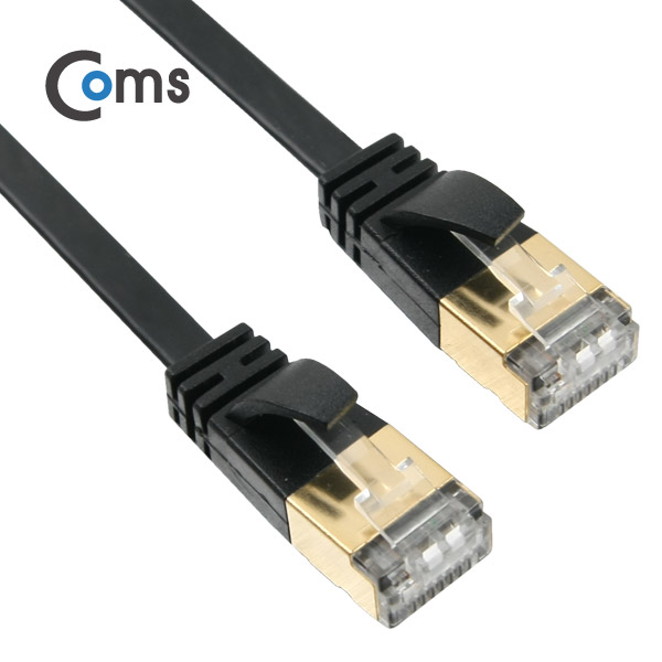 Coms 랜케이블(자동감김/다이렉트/Cat7/초슬림) 1M - 10Gbps/SSTP/LAN