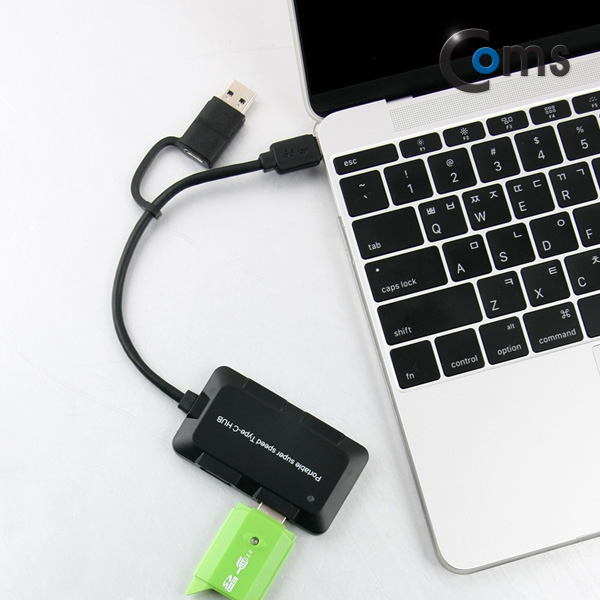 Coms USB 3.1 허브(Type-C), USB 4Port / Type C -> USB 3.0 변환젠더 포함