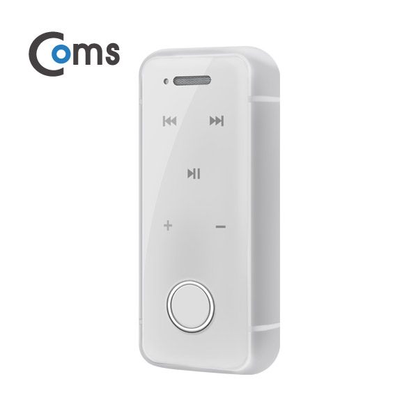 Coms 블루투스 리시버 BT4.1 3.5mm 스테레오, 리모트 컨트롤, 진동 지원 / 화이트/ evn1