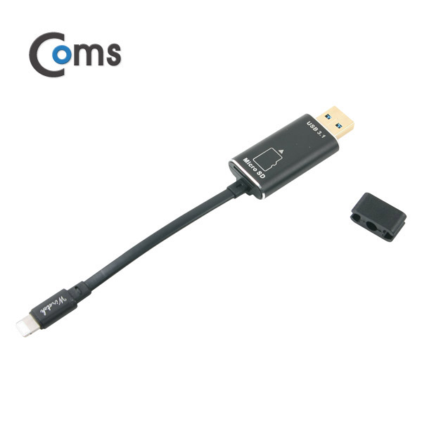 Coms IOS 8핀 (8Pin) USB/OTG 카드리더기 15cm - 8Pin(iOS)/USB & Micro SD