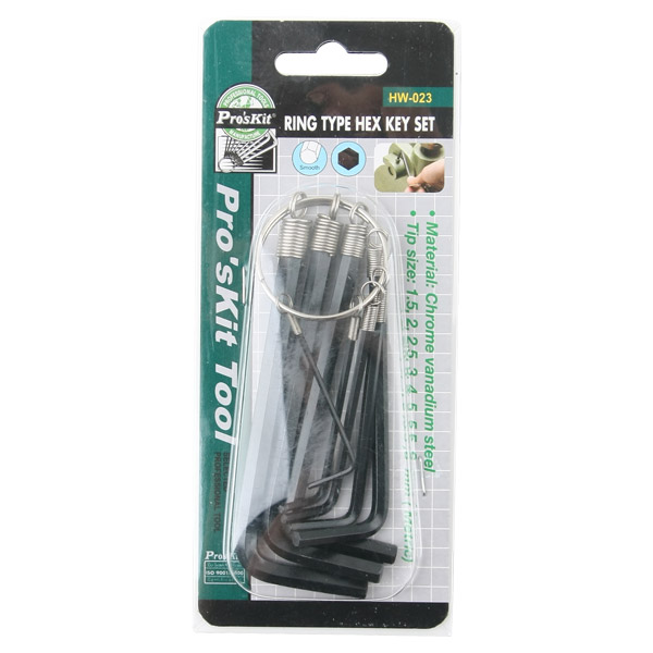 PROKIT L형 육각 렌치 세트 8pcs 링 고리 / METRIC SIZE