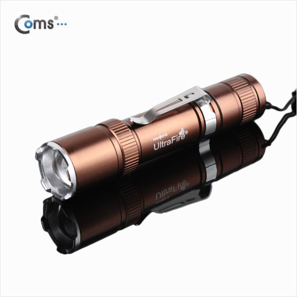 Coms 램프(LED 손전등/1W LED형),Brown,확대/축소,18650 충전배터리