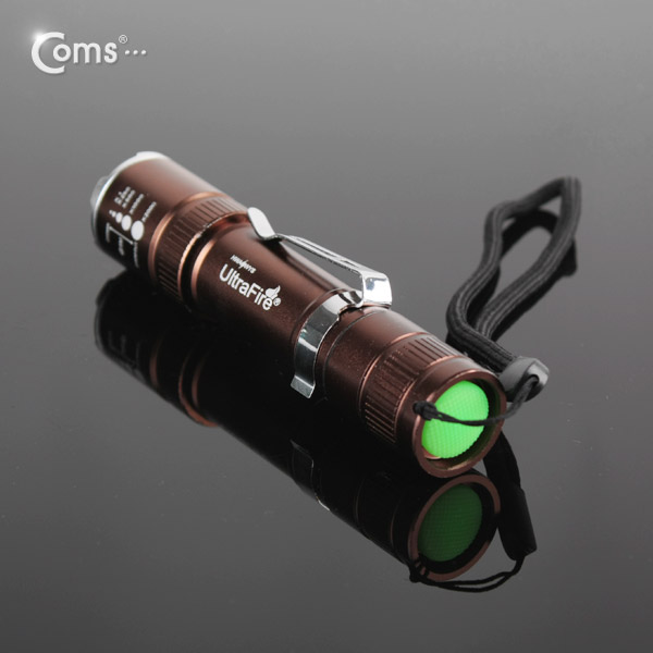 Coms 램프(LED 손전등/1W LED형),Brown,확대/축소,18650 충전배터리
