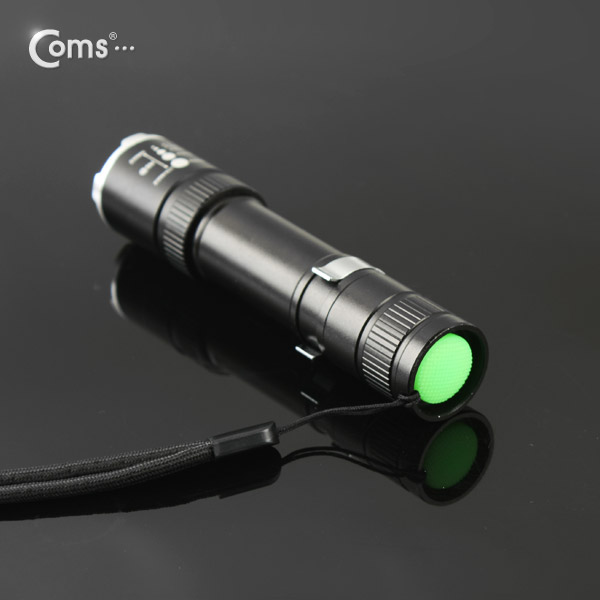 Coms 램프(LED 손전등/1W LED형),Black,확대/축소,18650 충전배터리
