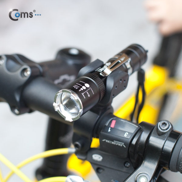 Coms 램프(LED 손전등/1W LED형),Black,확대/축소,18650 충전배터리