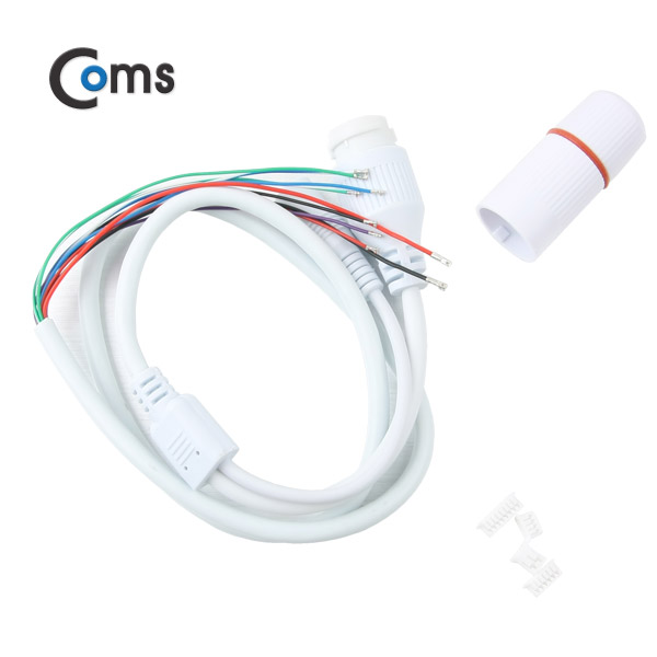 Coms 네트워크(IP카메라) 장비용 케이블 - RJ45/DC(F), 컨넥터 캡형