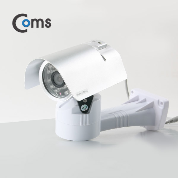 Coms CCTV용 거치대(White), 회전모터 / Plastic/1관절, 20cm/Arm형