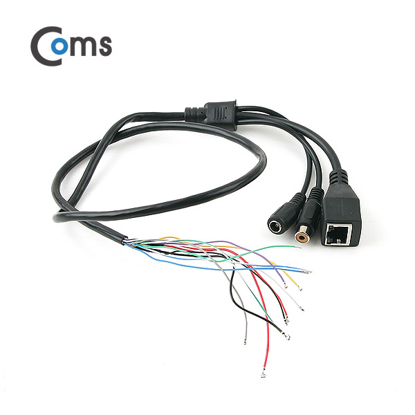 Coms TV 케이블(제작용) RJ45/1RCA(F)/DC(F)