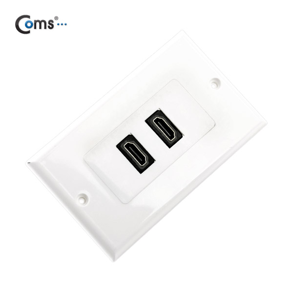 Coms 월 플레이트 PLATE 장착 판넬(HDMI F/F), 2Port