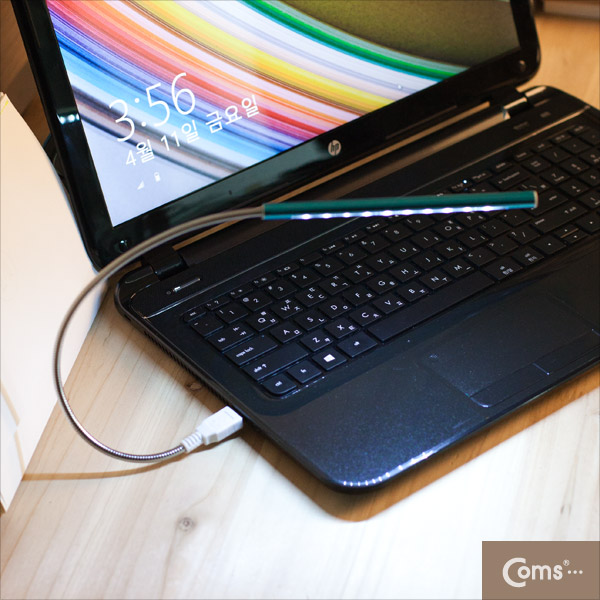 Coms USB 램프(라인형, 막대) 10LED/Blue ,터치(On/Off)