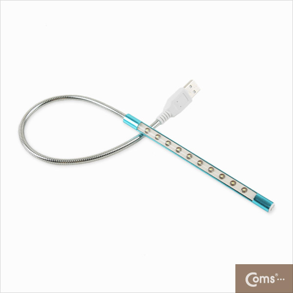 Coms USB 램프(라인형, 막대) 10LED/Blue ,터치(On/Off)