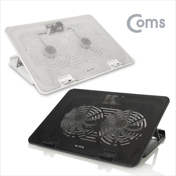 Coms 노트북 쿨링 패드 / 저소음 / 140mm 대형팬 /블랙