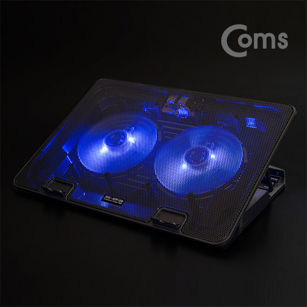 Coms 노트북 쿨링 패드 / 저소음 / 140mm 대형팬 /블랙