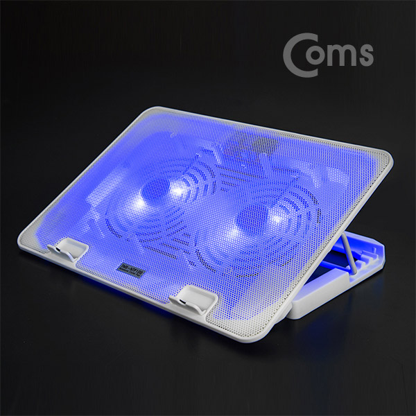 Coms 노트북 쿨링 패드 / 저소음 / 140mm 대형팬 / 화이트