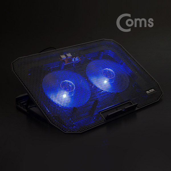 Coms 노트북 쿨링 패드 / 저소음 / 140mm 팬 / 블랙