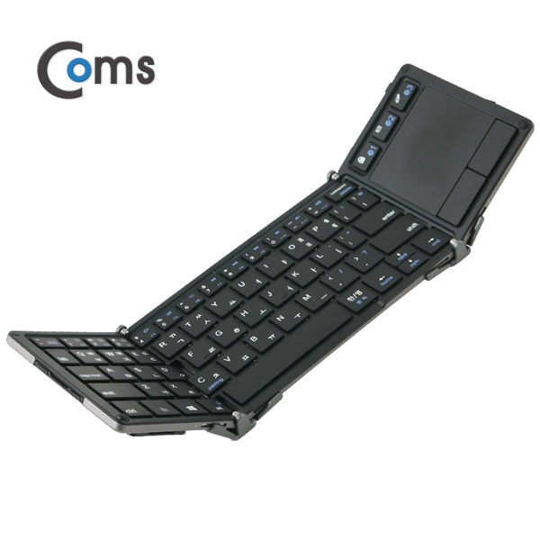 Coms 블루투스 키보드&터치패드 V3.0, 스탠드 거치대 내장/접이식, 멀티페어링, 충전식