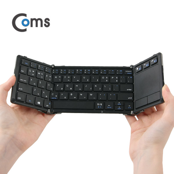 Coms 블루투스 키보드&터치패드 V3.0, 스탠드 거치대 내장/접이식, 멀티페어링, 충전식