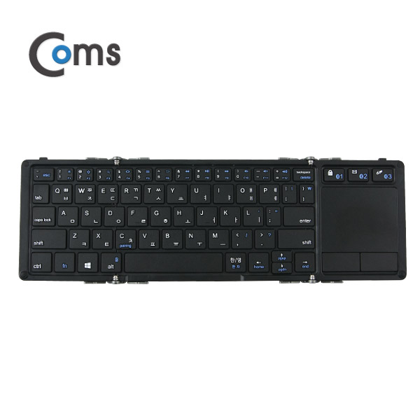 Coms 블루투스 키보드&터치패드 V3.0, 스탠드 거치대 내장/접이식, 멀티페어링, 충전식