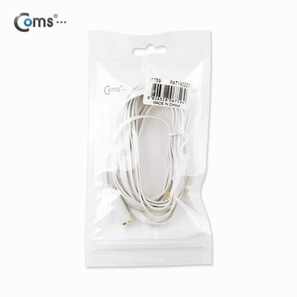 Coms 스테레오 케이블 (Flat/3.5/4극), 3M (연장 M/F)/Stereo/ST