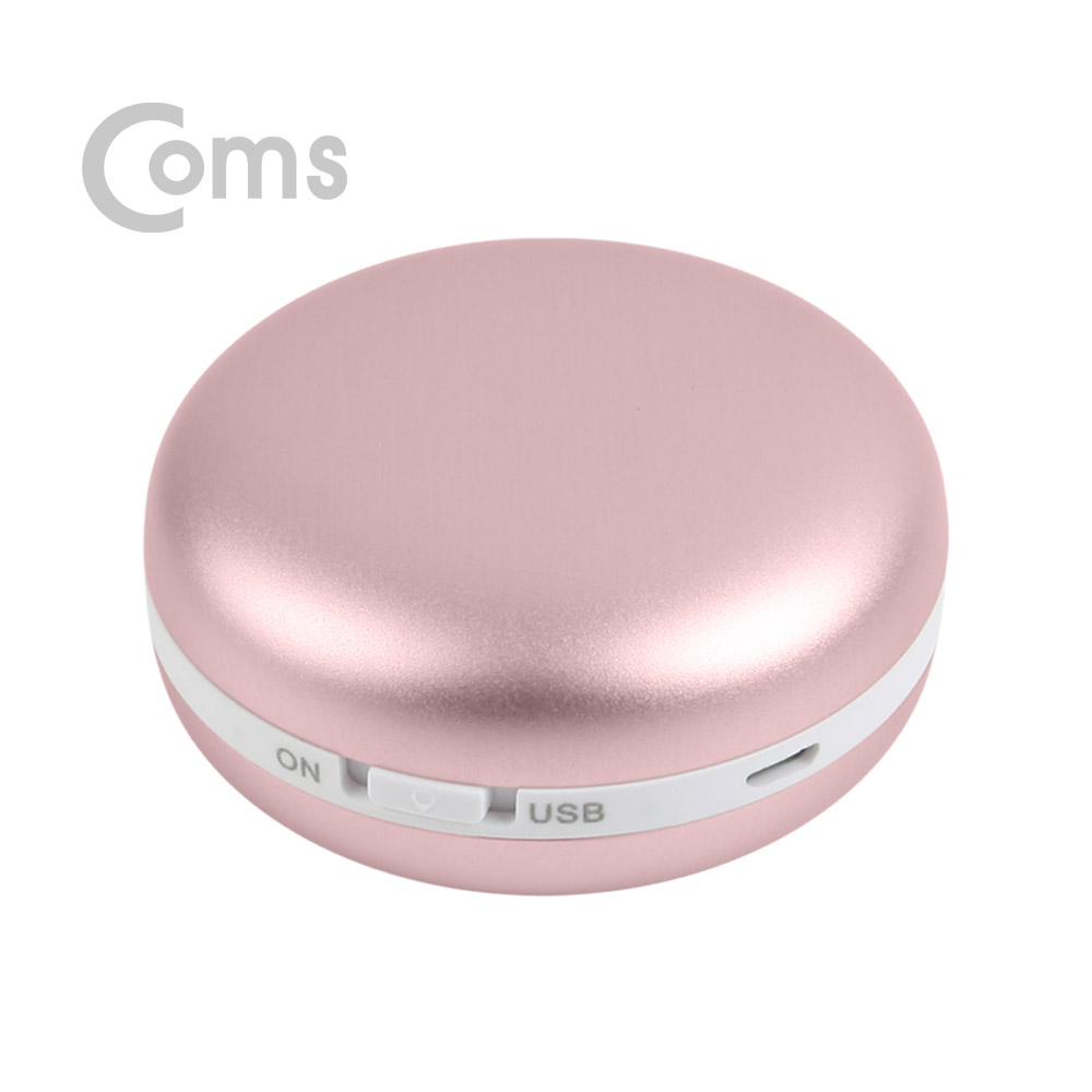 Coms USB 온열 핸드워머, Rose gold (배터리 내장)