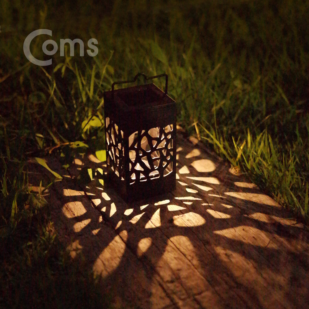 Coms 태양광 LED 정원등/가든램프(1LED/전구색) 무늬형 / LED 램프