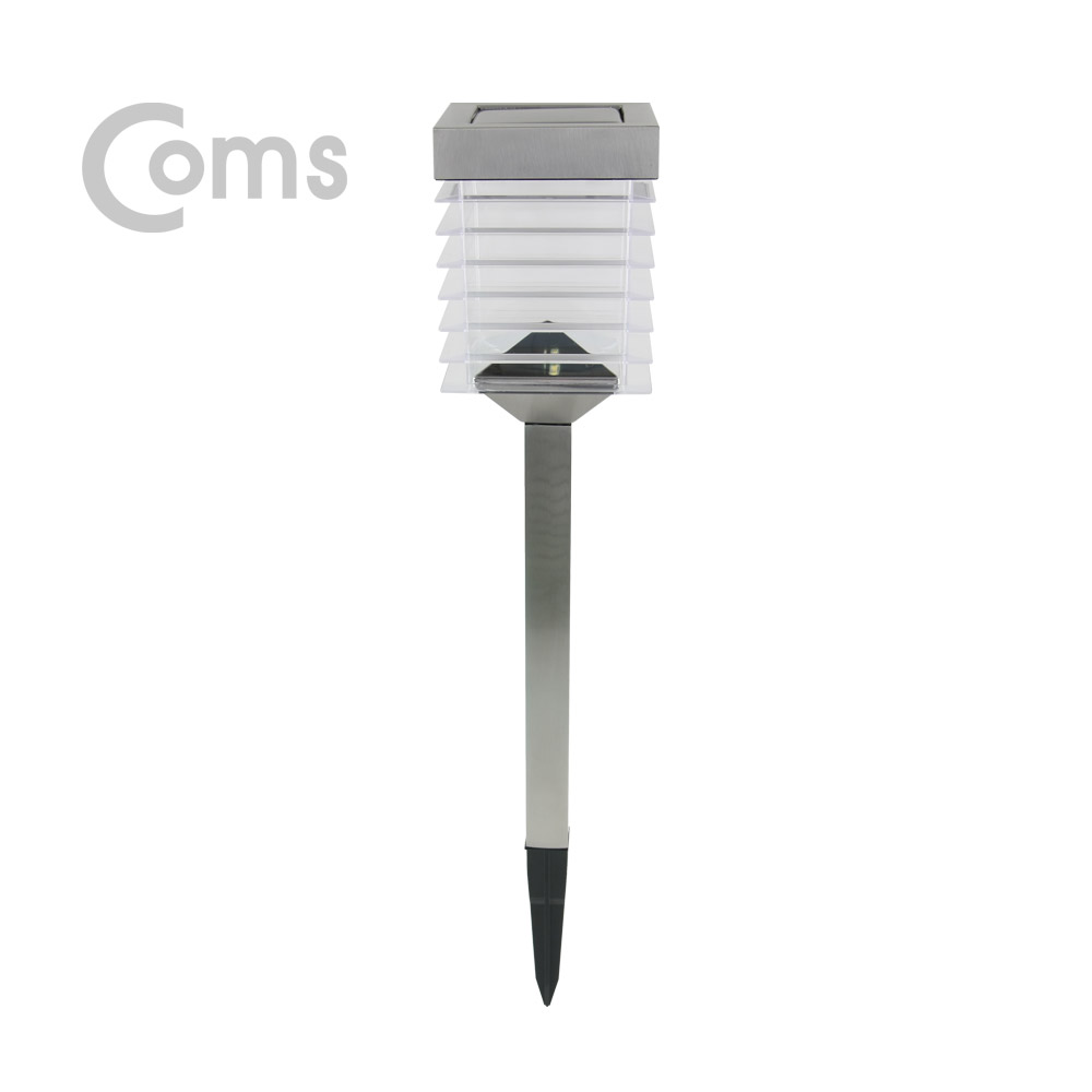 Coms 태양광 LED 정원등 / 가든램프(2 SMD LED/White) 메탈 지지대 / LED 램프
