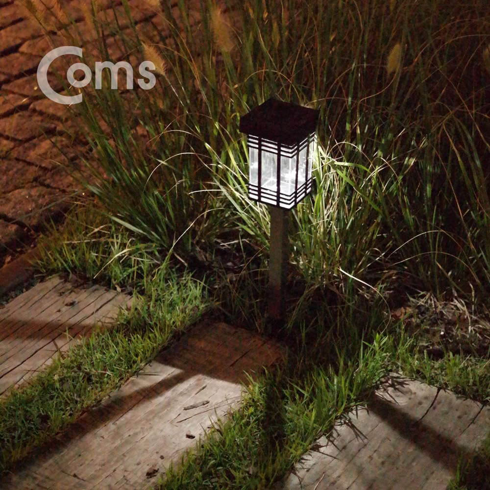 Coms 태양광 LED 정원등 / 가든램프(2 SMD LED/White) 플라스틱 / LED 램프