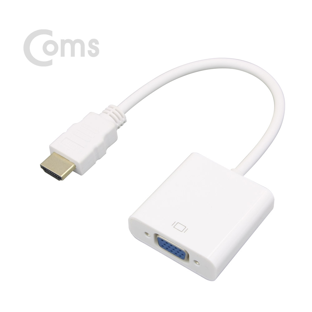 Coms HDMI 컨버터(HDMI to VGA) 오디오 미지원 / 케이블 일체형