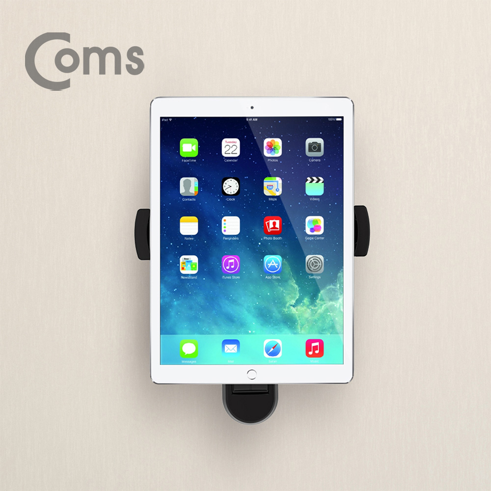 Coms 스마트 타블렛 데스크 스탠드/각도조절/Black/회전/벽면거치