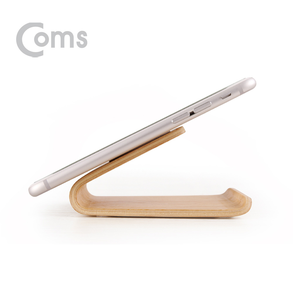 Coms 스마트폰 우드스탠드/목재/마이크로석션패드적용
