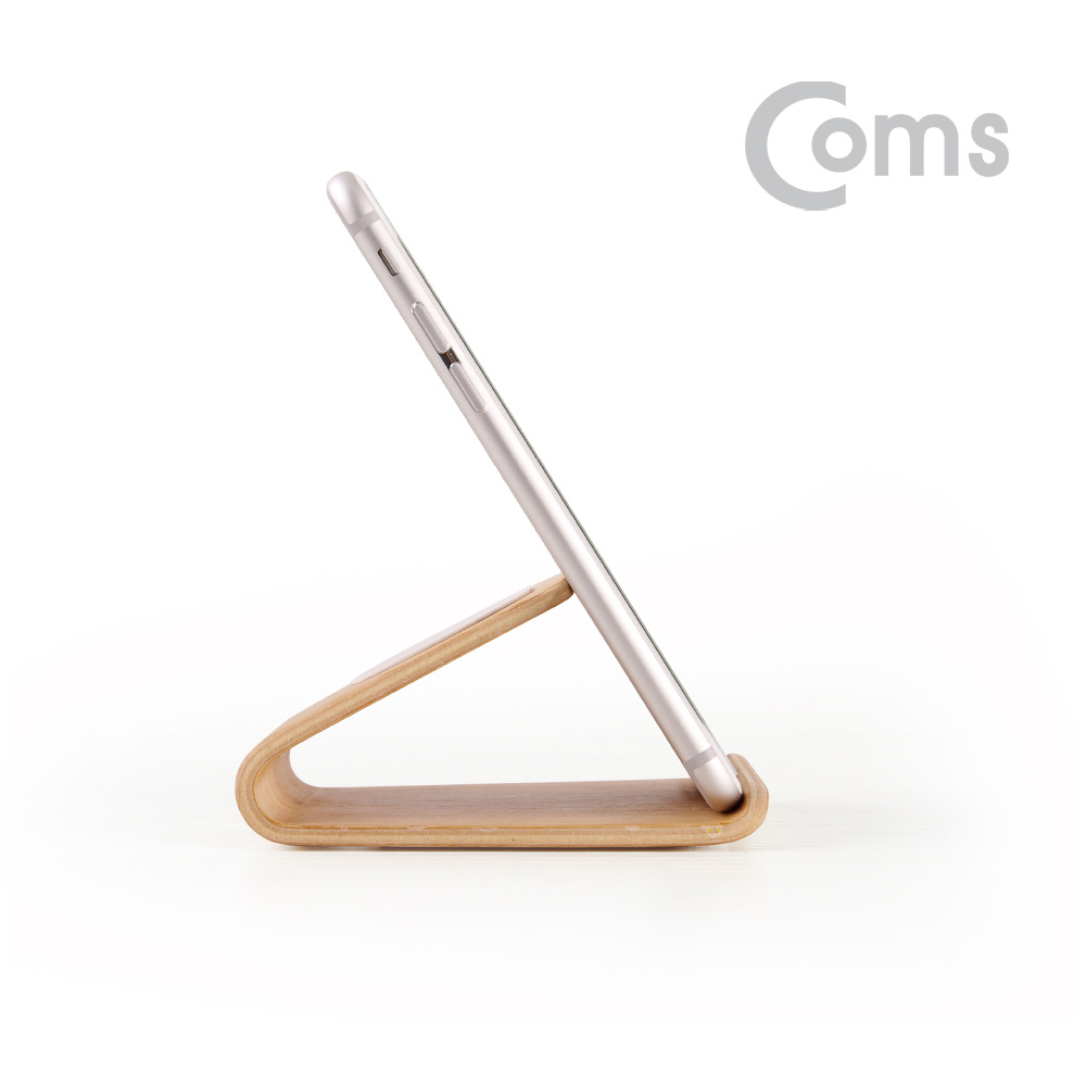 Coms 스마트폰 우드스탠드/목재/마이크로석션패드적용