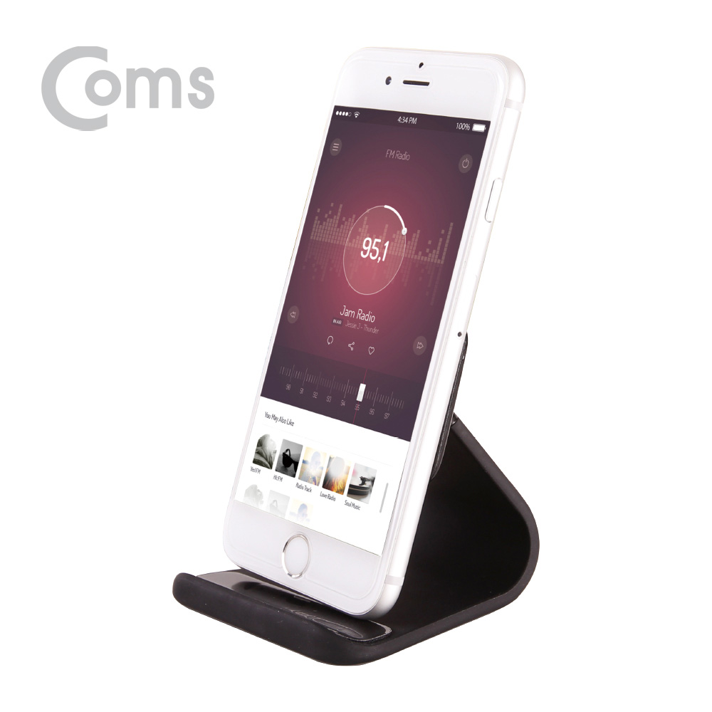 Coms 스마트폰 프리미엄 스탠드 / 플라스틱 / Black